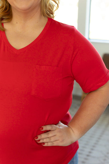 Sophie Pocket Tee - Red | Women's Short Sleeve