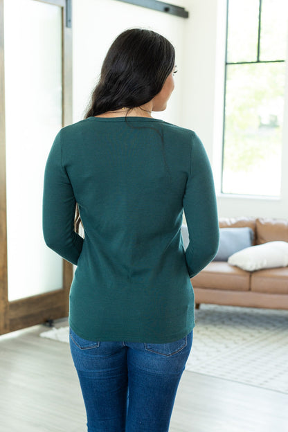 Harper Long Sleeve Henley - Evergreen | Women's Cozy Shirt