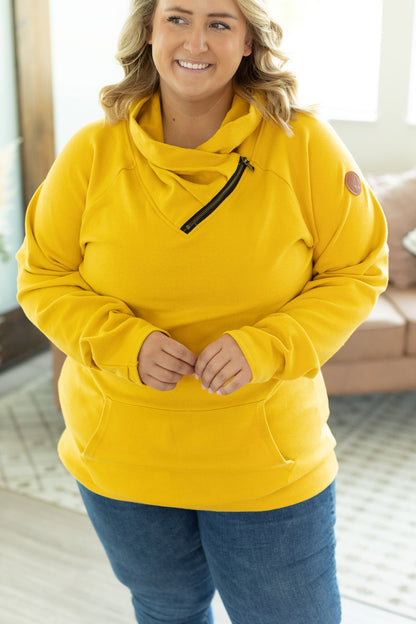 Classic Zoey ZipCowl Sweatshirt - Mustard | Women's Sweatshirt