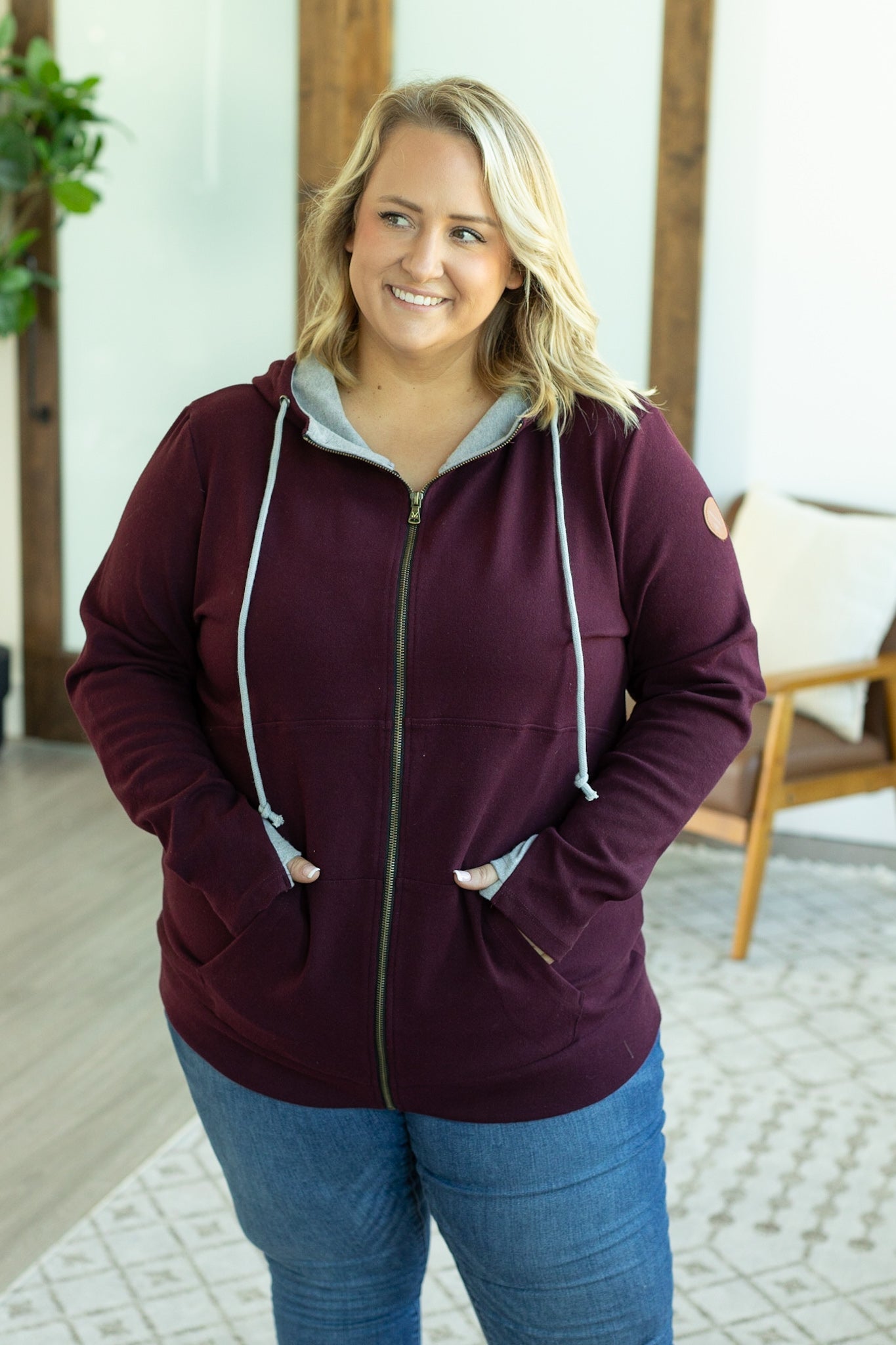 Classic FullZip - Burgundy | Women's Hoodie FINAL SALE