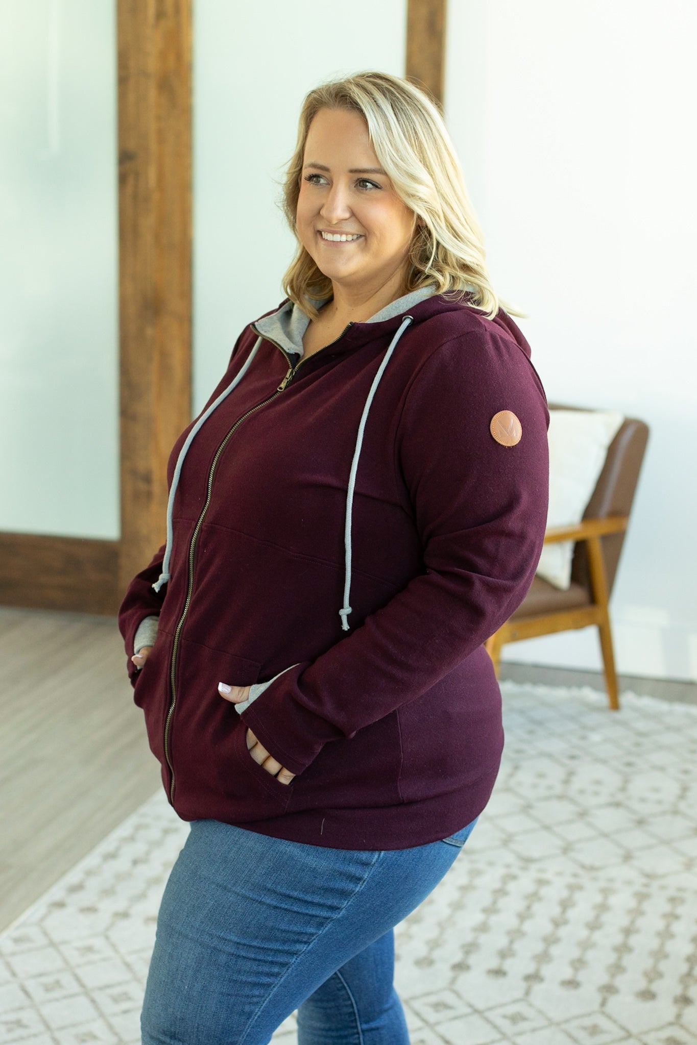 Classic FullZip - Burgundy | Women's Hoodie FINAL SALE