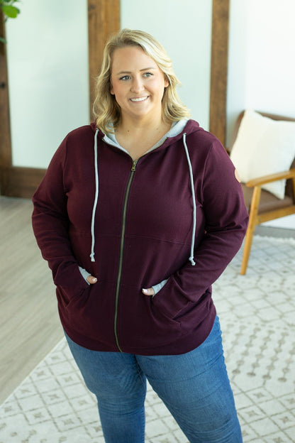 Classic FullZip - Burgundy | Women's Hoodie FINAL SALE