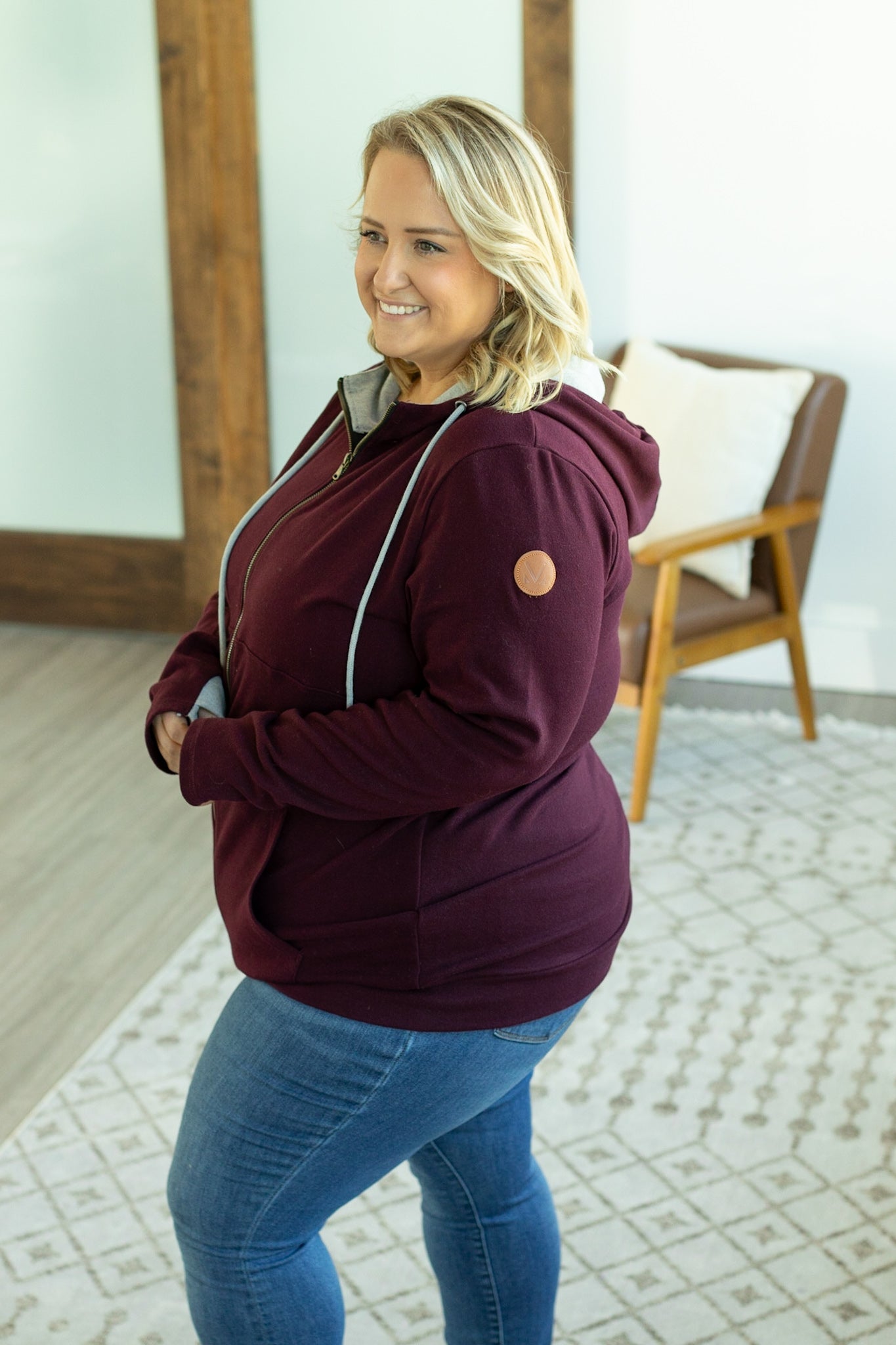 Classic FullZip - Burgundy | Women's Hoodie FINAL SALE