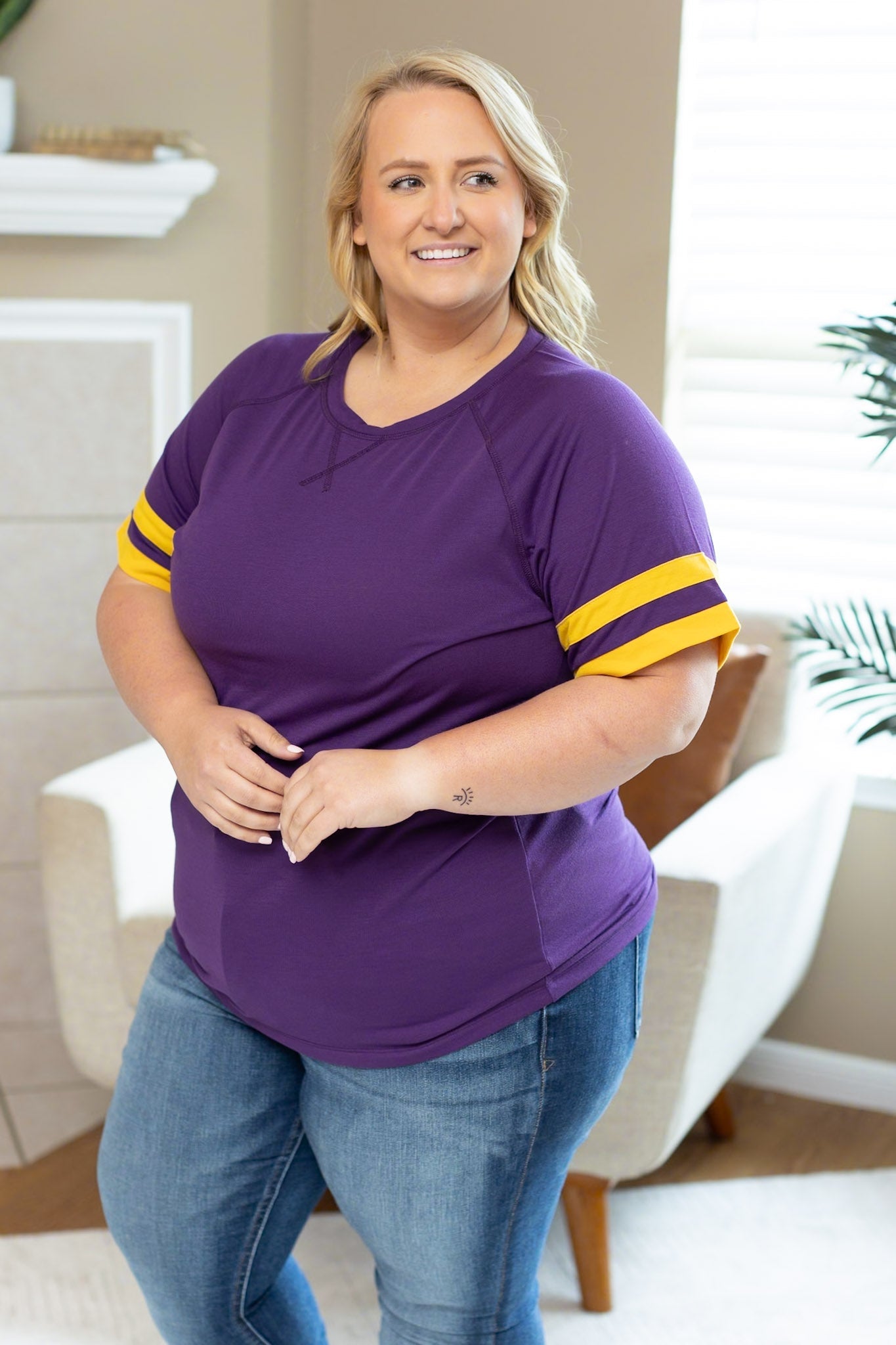 Kylie Tee - Minnesota Purple and Yellow