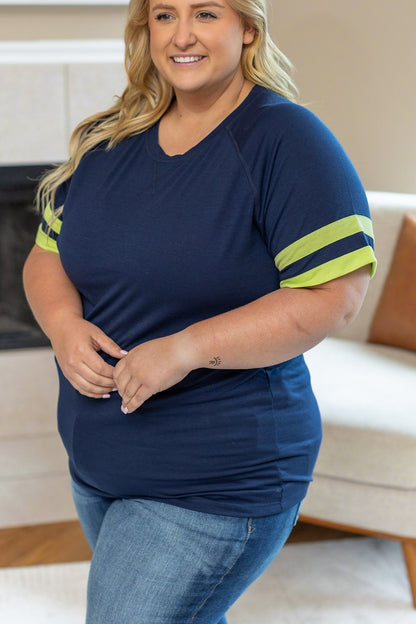 Kylie Tee - Seattle Navy and Lime