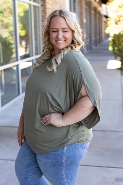 Darcy Dolman - Olive | Women's Flowy Top