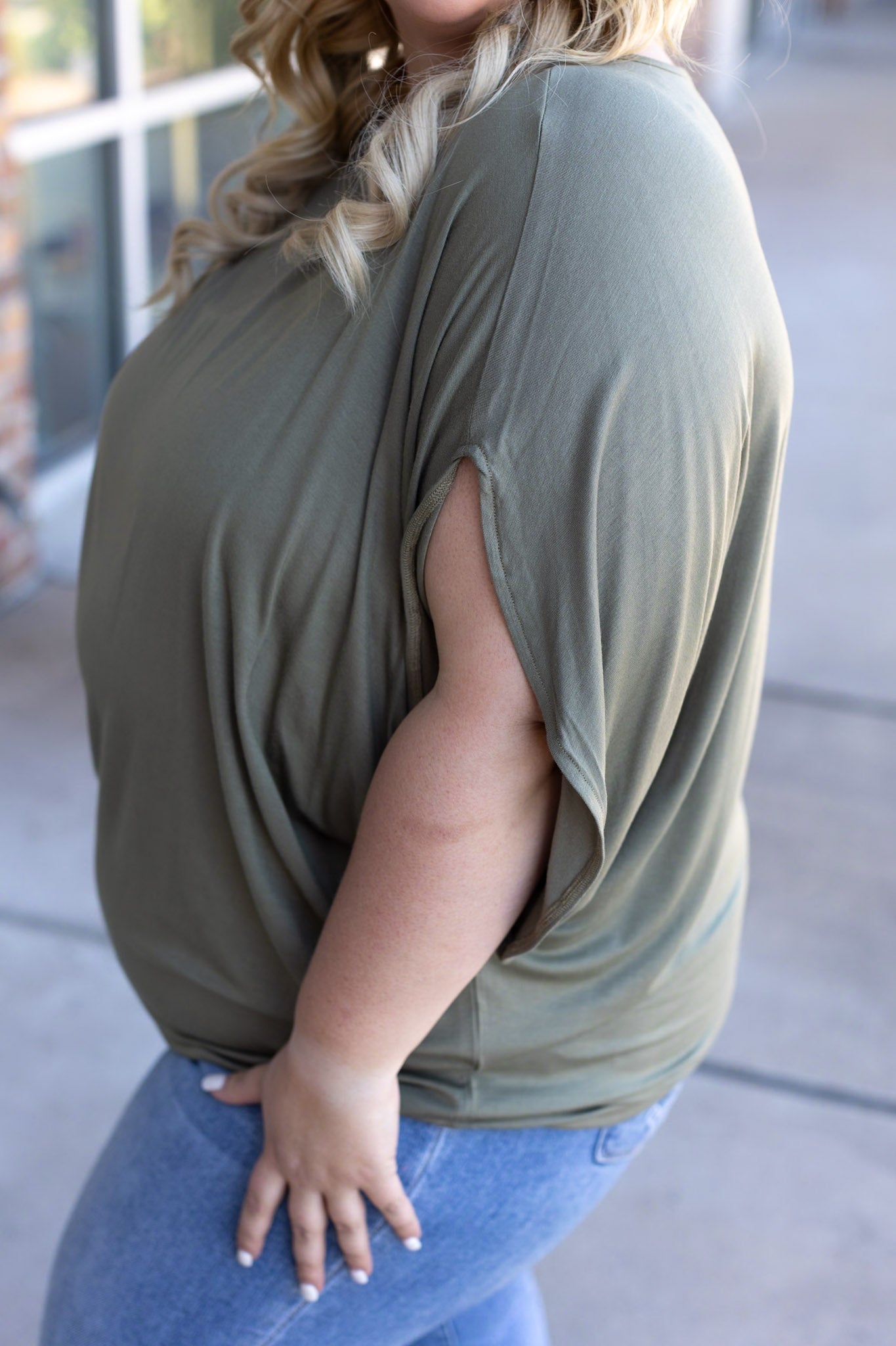 Darcy Dolman - Olive | Women's Flowy Top