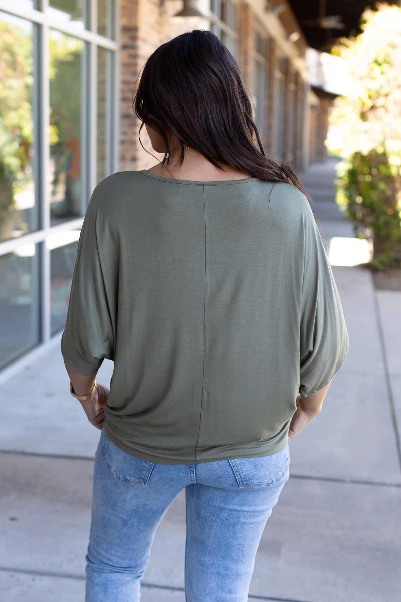 Darcy Dolman - Olive | Women's Flowy Top