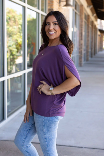 Darcy Dolman - Dark Purple | Women's Flowy Top