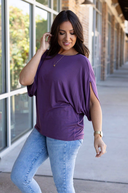 Darcy Dolman - Dark Purple | Women's Flowy Top