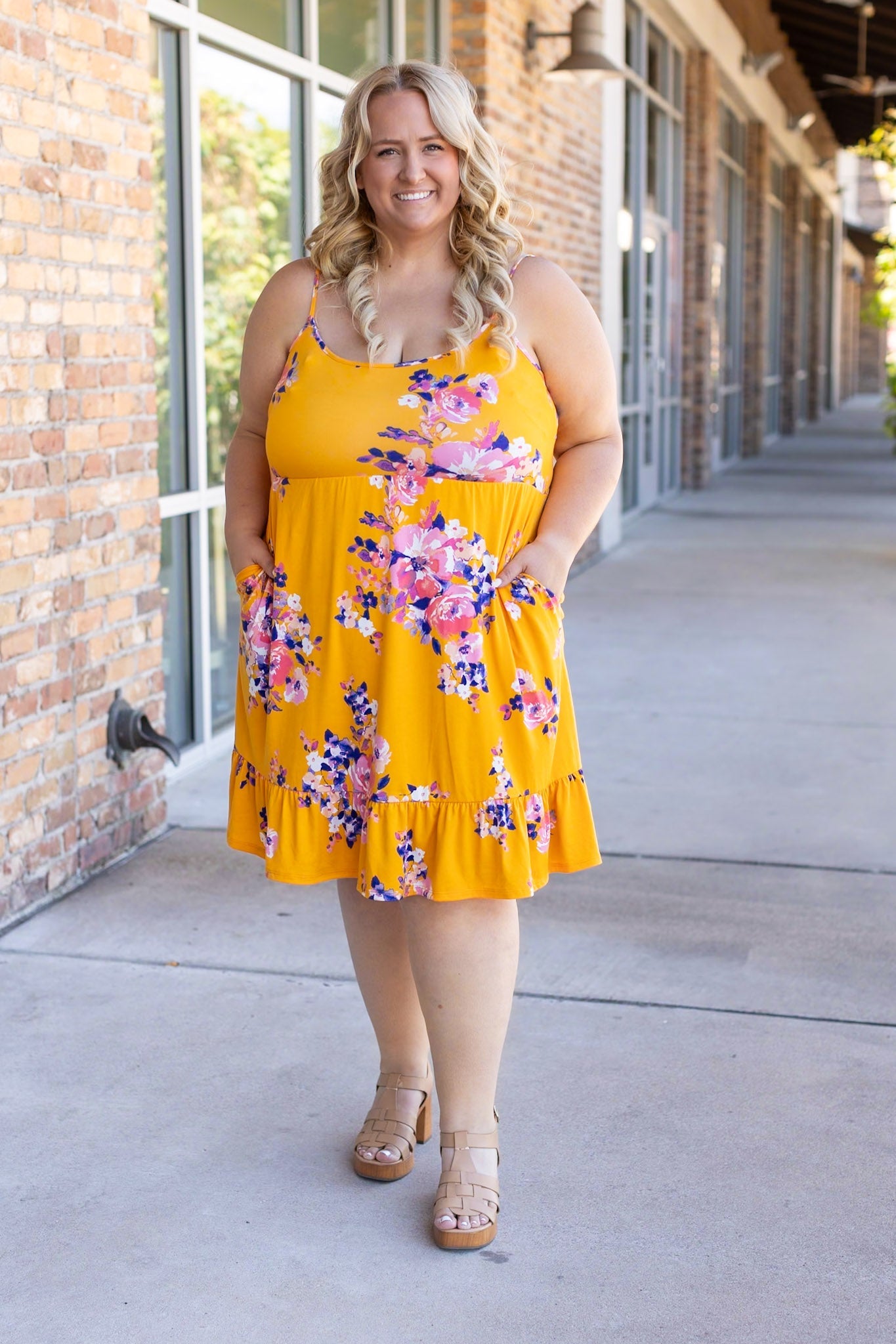 Rory Ruffle Dress - Golden Floral FINAL SALE