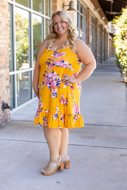 Rory Ruffle Dress - Golden Floral FINAL SALE