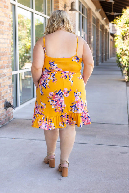 Rory Ruffle Dress - Golden Floral FINAL SALE