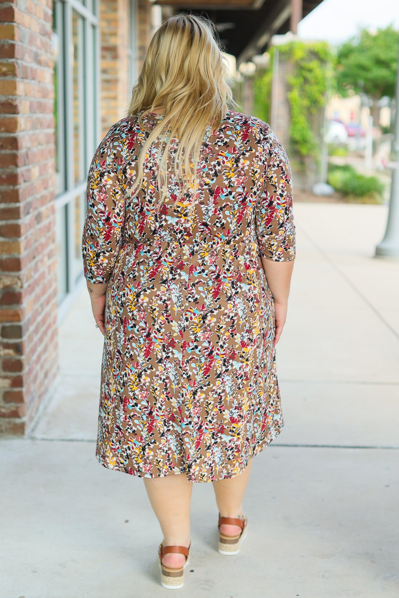 Taylor Dress - Mocha Floral | Women's Dress