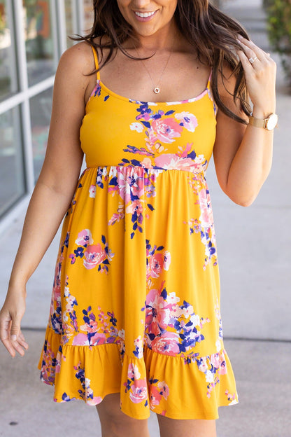 Rory Ruffle Dress - Golden Floral FINAL SALE