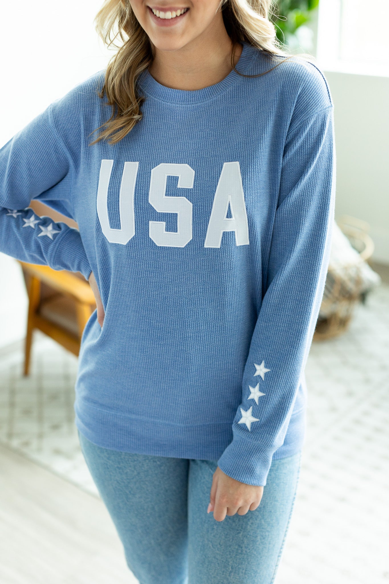 USA Pullover - Blue