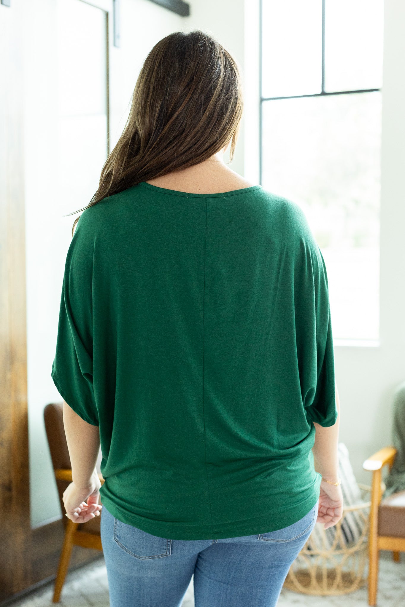 Darcy Dolman Top - Forest Green | Women's Flowy Top