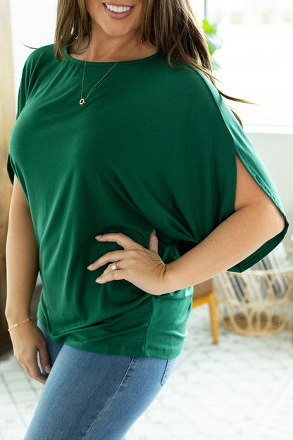 Darcy Dolman Top - Forest Green | Women's Flowy Top