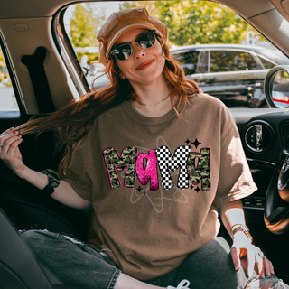 Mama Camo Checkered Tee