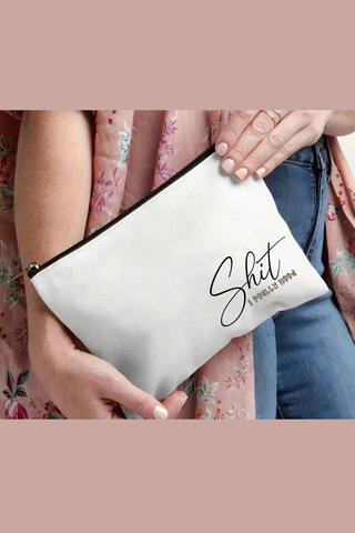 Shit I Really Need Canvas Zipper Pouch