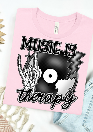 Music is My Therapy Bella Canvas T-Shirt
