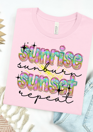 Sunrise Sunburn Repeat Bella Canvas T-Shirt