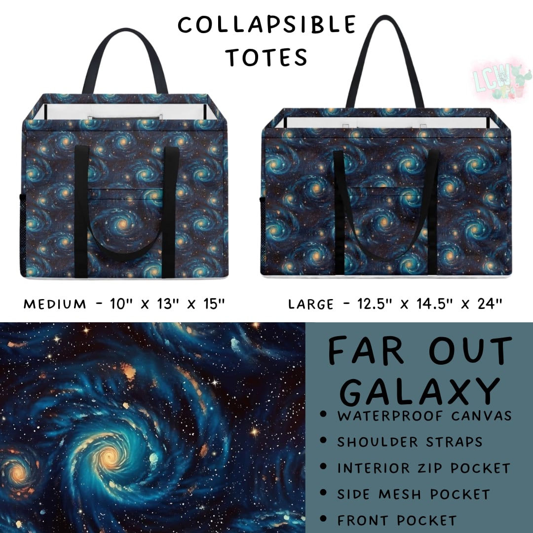 Batch #267 - Collapsible Totes - Closes 1/6 - ETA mid March - Far Out Galaxy Collapsible Tote