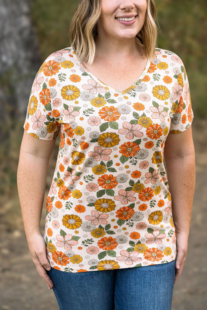 Chloe Cozy Tee - Fall Boho Floral