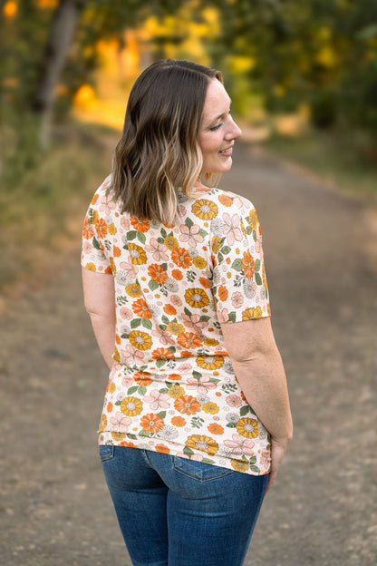 Chloe Cozy Tee - Fall Boho Floral