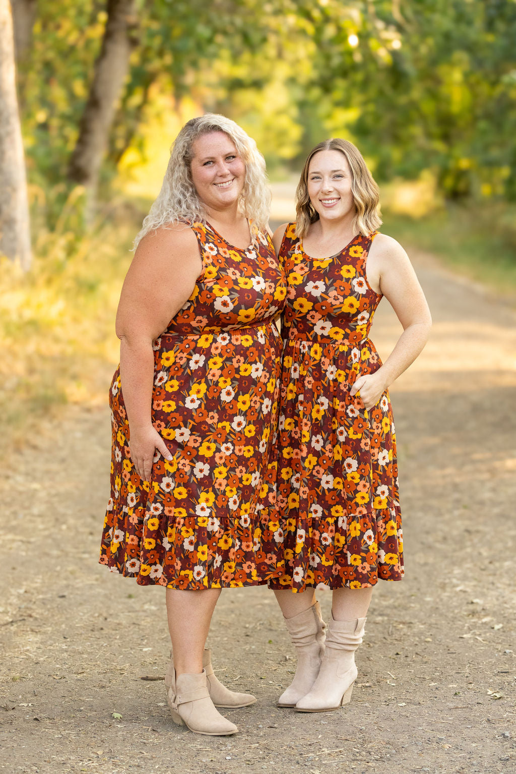 Bailey Dress - Brown Fall Floral