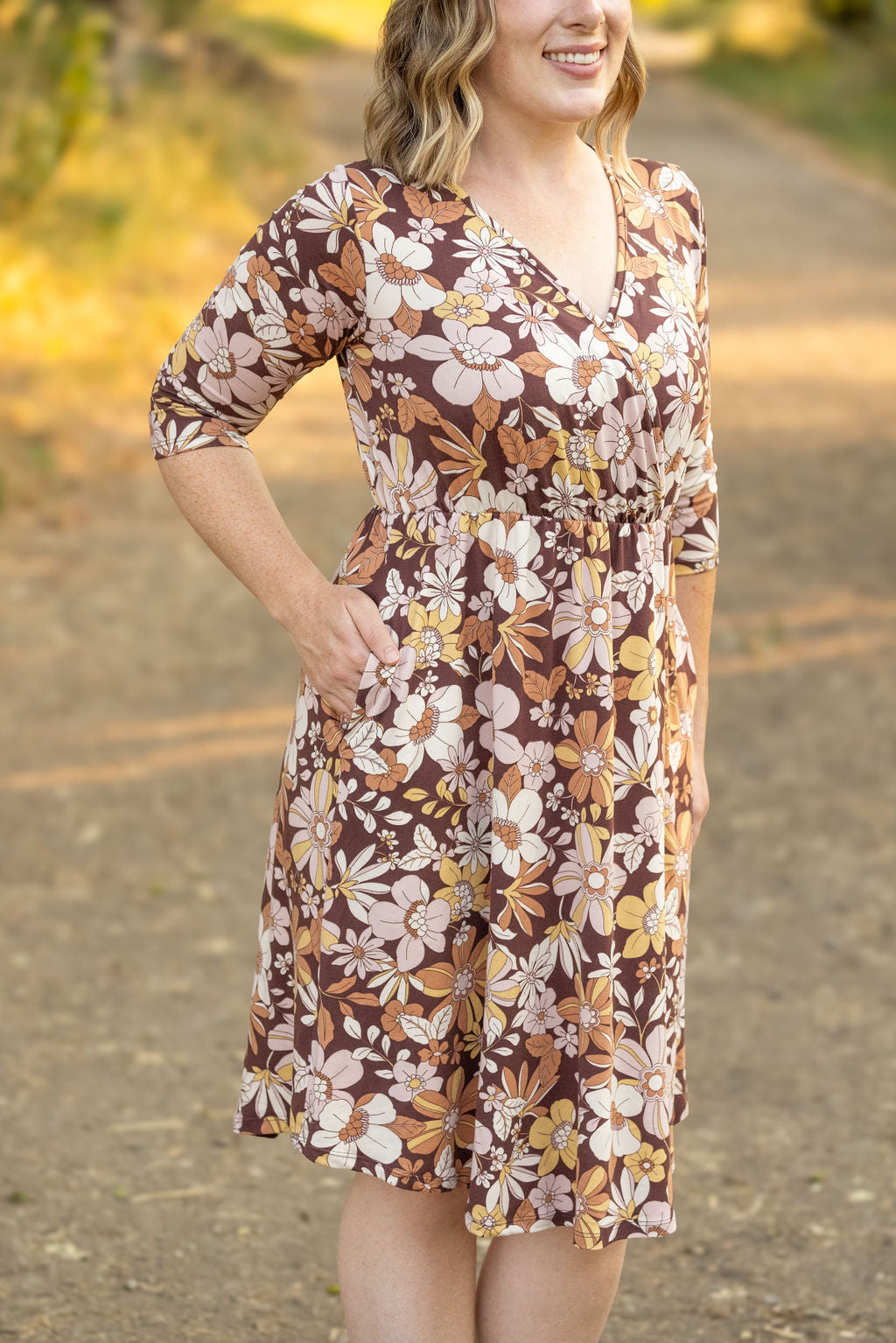 Taylor Dress - Neutral Vintage Floral