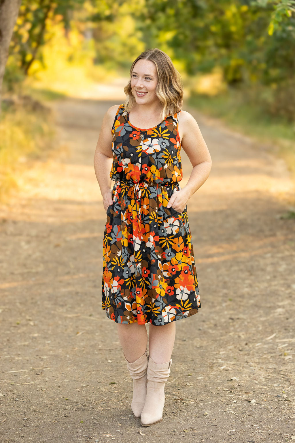 Sadie Dress - Fall Floral Mix