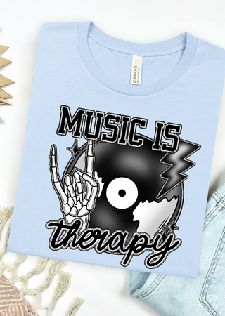 Music is My Therapy Bella Canvas T-Shirt
