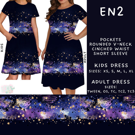 PREORDER Batch #206 - Electric Night - Closes - 9/25 - ETA early Nov - EN2 Adult & Kids Dresses