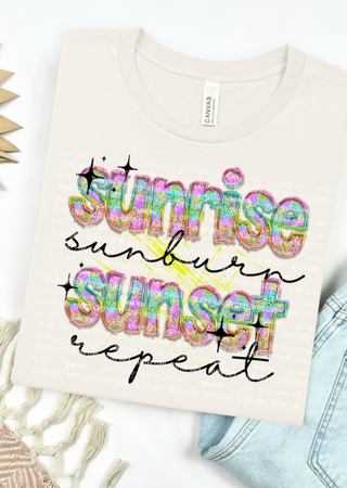 Sunrise Sunburn Repeat Bella Canvas T-Shirt