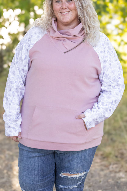 Zoey ZipCowl - Pink and Blush Floral