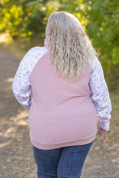 Zoey ZipCowl - Pink and Blush Floral