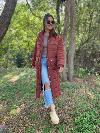 Wrap Me Up Full Length Puffer Jacket