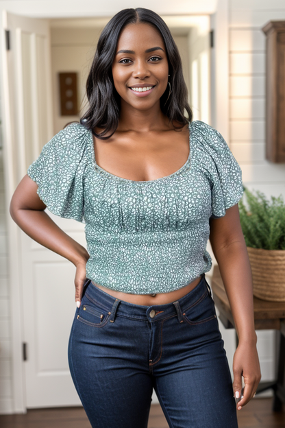 Valley Ready Crop Top - Light Sage