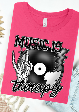 Music is My Therapy Bella Canvas T-Shirt
