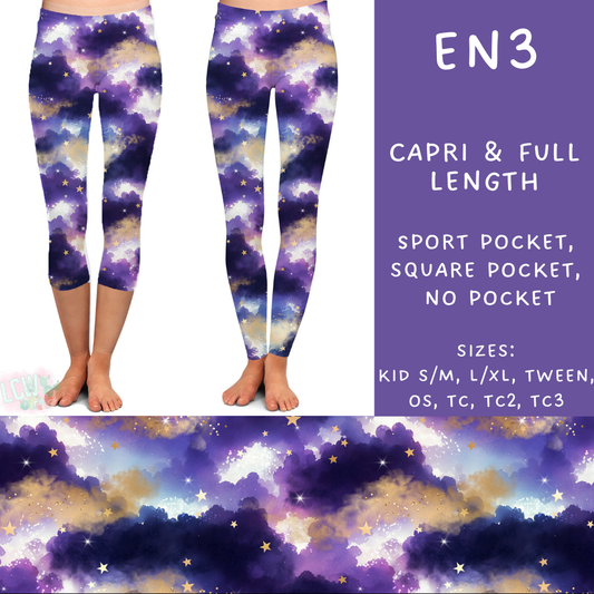 PREORDER Batch #206 - Electric Night - Closes - 9/25 - ETA early Nov - EN3 Full and Capri Length Leggings