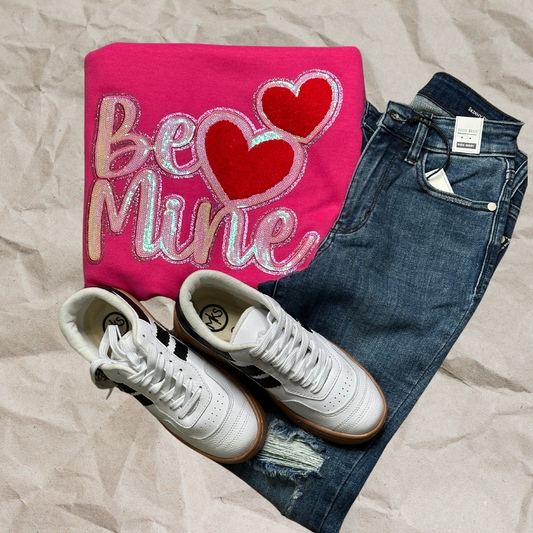 Be Mine Sequin Patch SWEATSHIRT