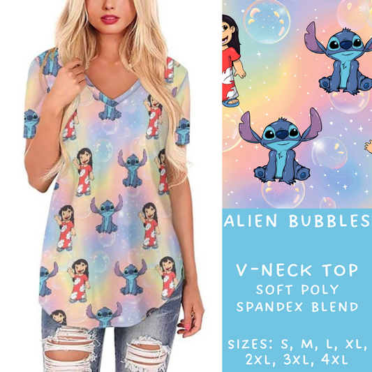 Batch #239 - Magical Faves 9 - Closes 11/18 - ETA early/mid Jan - Alien Bubbles V-Neck Tee