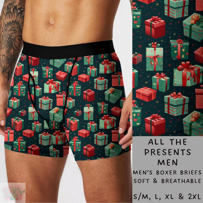 Batch #232 - Christmas Underwear - Closes 10/31 ETA early/mid Dec - All the Presents Mens Boxer Briefs