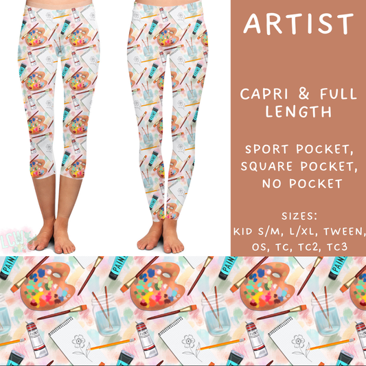 Batch #248 - Careers Collection - Closes 12/4 - ETA late Jan - Artist Full and Capri Length Leggings