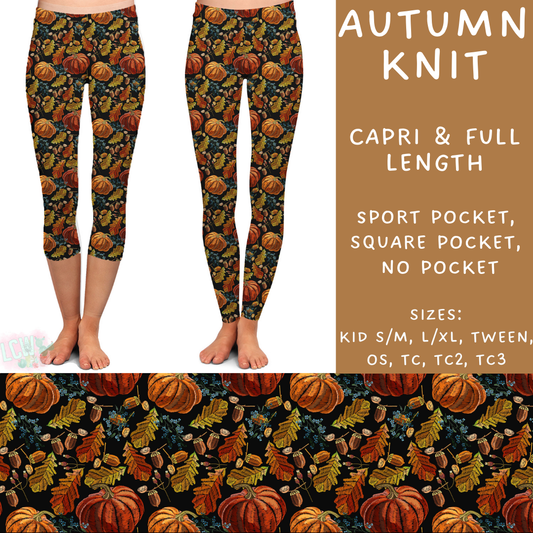 PREORDER Batch #204 - Hello Fall - Closes 9/20 - ETA early Nov - Autumn Knit Full and Capri Length Leggings