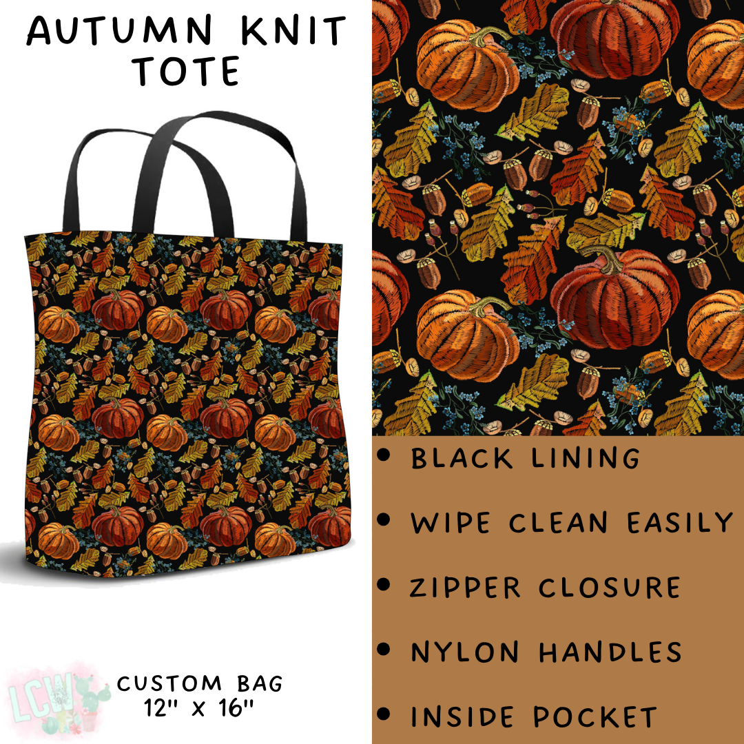 PREORDER Batch #204 - Hello Fall - Closes 9/20 - ETA early Nov - Autumn Knit Tote