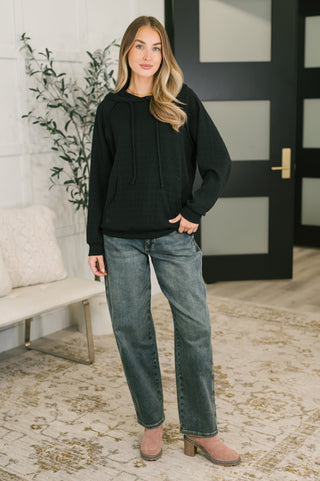 Always Have Your Back Textured Pullover in Black