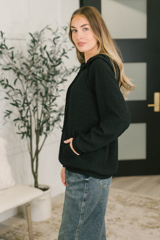 Always Have Your Back Textured Pullover in Black