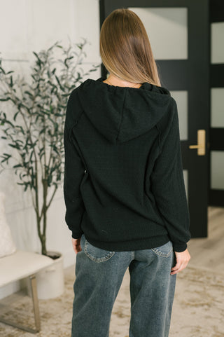 Always Have Your Back Textured Pullover in Black